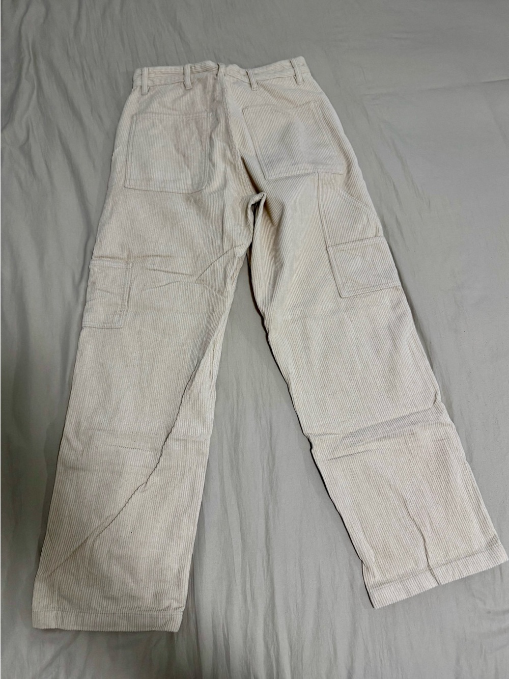 Zara Men's Cream/Ecru Corduroy Carpenter Pants (USA 30) - Picture 4 of 5